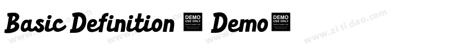 Basic Definition - Demo字体转换 Basic Definition - Demo字体转换